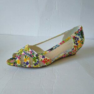 East 5th Women's Rani Bright Multi Floral Wedge Slip On Size 9m